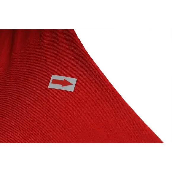 Ralph Lauren Purple LabelAssymetrical Top Small Red Blouse Runched Sleeveles